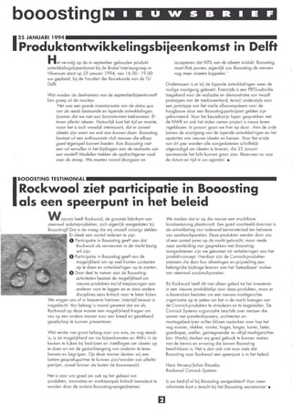 booosting N I E U V f l S B R I E F
       25 JANUARI 1994

    1Produktonhvikkelingsbiieenkomst in Delft
                ...