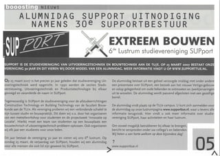 SUPPORT UITNODIGING
                                                    30 e SUPPORTBESTUUR
                                                                              EXTREEM BOUWEN
                                                                              6 de Lustrum stud ieve ren iging SUPport



    25 maart 2007 is het precies 30 jaar geleden dat studievereniging Uit-     De alumnidag bestaat uit een geheel verzorgde m iddag met onder and
voeringstechniek werd opgericht. In '99° werden de secties Stads-              een presentatie over SUPport, een bezoek aan het nieuwe Vertigo-gebo
vernieuwing, Uitvoeringstechniek en Productietechnologie bij elkaar            en volop gelegenheid om oude bekenden te ontmoeten en (werk)ervari
gevoegd en veranderde de naam in SUPport.                                      uit te wisselen . De alumnidag wordt passend afgesloten met een ,, ____ ...,.,_
                                                                               borrel.
Tegenwoordig is SUPport de studievereniging voor de afstudeerrichtingen
Construction Technology en Building Technology van de faculteit Bouw-          De alumnidag vindt plaats op de TUle campus. U kunt zich aanmelden voon
kunde aan de TUle. Als vereniging proberen wij een verbindende schakel te      de alumnidag op onze lustrumpagina www.supporttue.nl. waar u tevens alle
zijn tussen studie en bouwpraktijk. Dit doen wij o.a . door het organiseren    informat ie terugvindt. Hier vindt u ook meer informatie over studie-
van een metselworkshop voor studenten en de projectweek ' Innovatie op         vereniging SUPport, haar activiteiten en haar lustrum.
Locatie'. Hierbij moet een team van studenten op een bouwplaats een
bouwtechnisch of uitvoeringstechnisch probleem oplossen. Ook organiseren       Om zoveel mogel ijk betrokkenen bij elkaar te brengen ,
wij elk jaar een studiereis voor onze leden.                                   bericht te verspreiden onder uw collega' s en bekenden .
                                                                               Wij heten u van harte welkom op deze bijzondere dag!
Dit jaar bestaat de vereniging 30 jaar en vieren wij ons 6e lustrum. Op
zondag 25 maart, de verjaardag van SUPport, houden wij een alumnidag
voor alle mensen die ooit lid zijn geweest bij SUPport.
                                                                               ?
                                                                               www.s upporttue.nl
                                                                                                                                               09          A
 