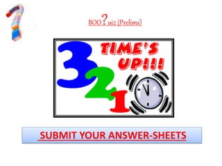 BOO?uiz (Prelims)
SUBMIT YOUR ANSWER-SHEETS
 