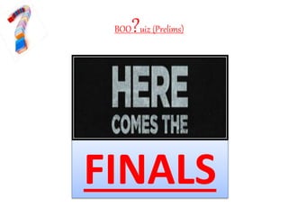 BOO?uiz (Prelims)
FINALS
 
