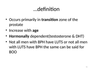 Luts Boo Comprehensive Seminar on Bladder Outlet Obstruction and Related ...