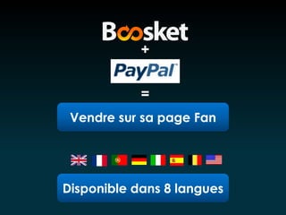 +
=
Vendre sur sa page Fan
Disponible dans 8 langues