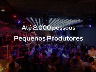 Até 2.000 pessoas
Pequenos Produtores
 