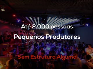 Até 2.000 pessoas
Pequenos Produtores
Sem Estrutura Alguma
 