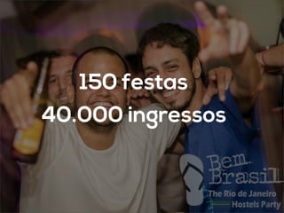 150 festas
40.000 ingressos
 