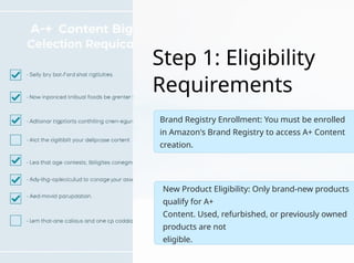 A Step-by-Step Guide to Creating Amazon A+ Content for Your Products | PPT