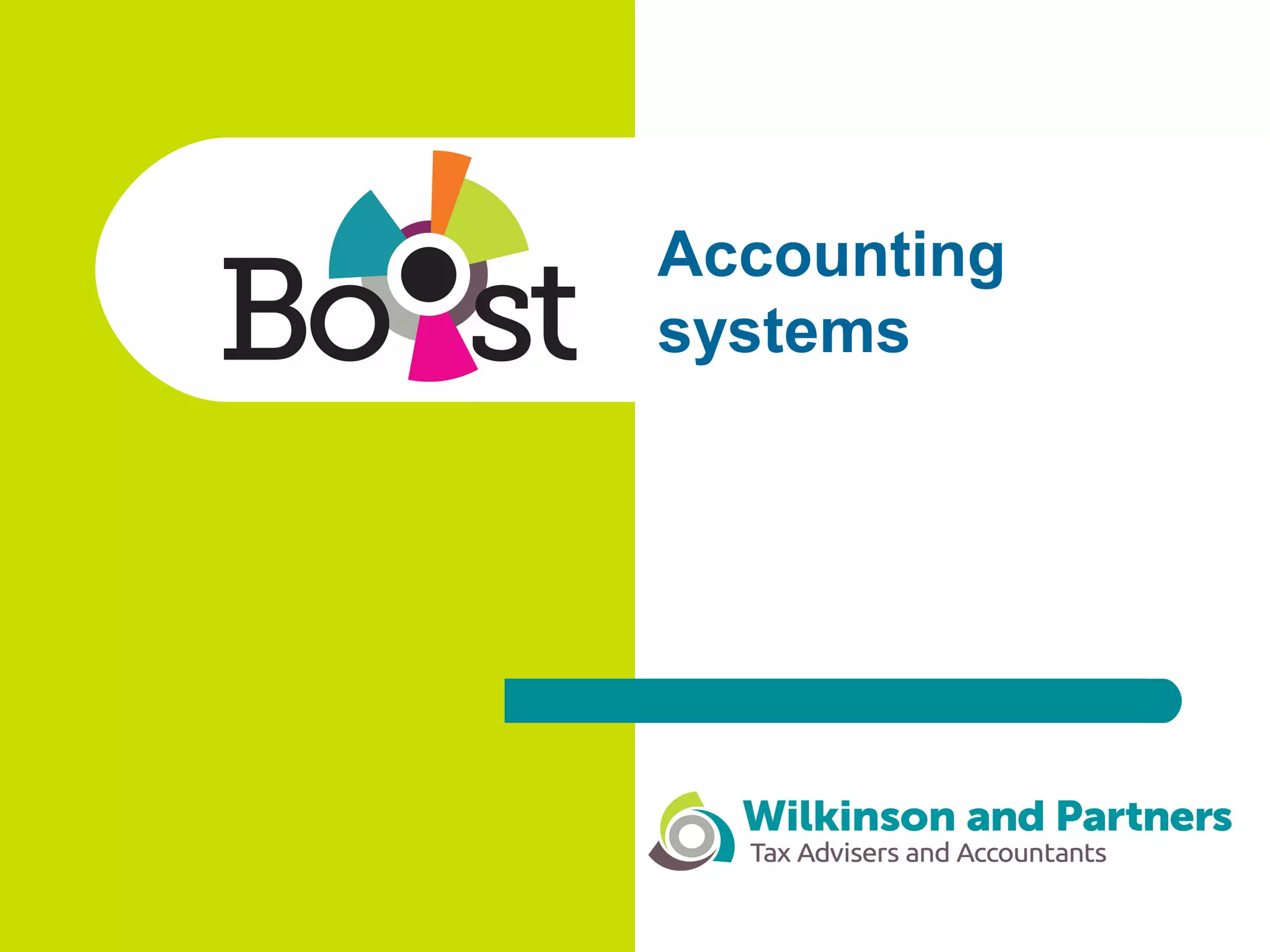 Accounting
systems
 