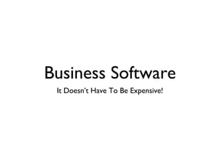 Business Software ,[object Object]