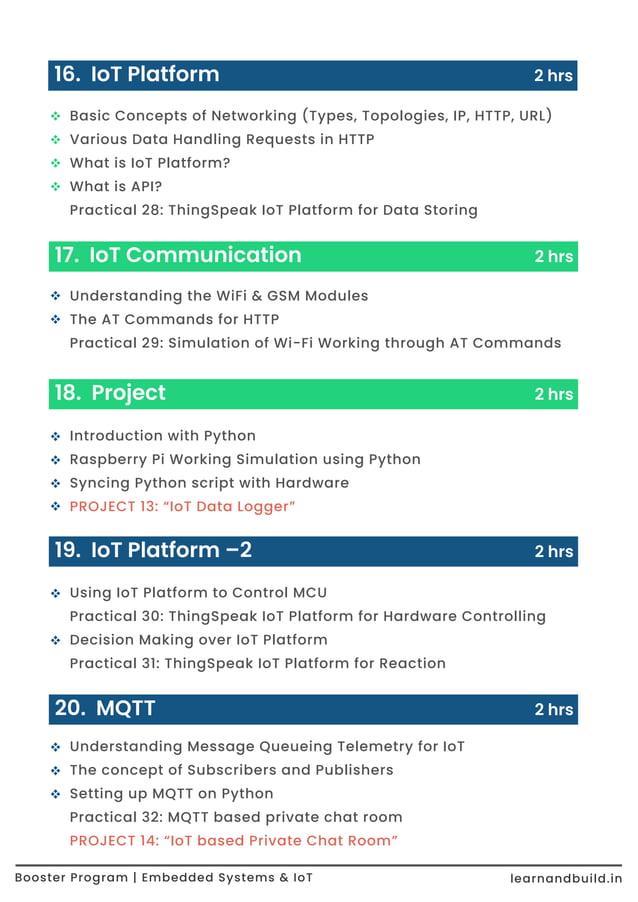 Embedded system & IoT Course | certification Program | Learn and Build ...