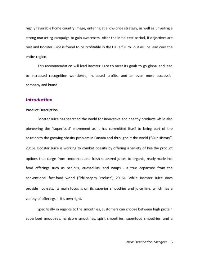 Essay about finalreportboosterjuice 05 picture