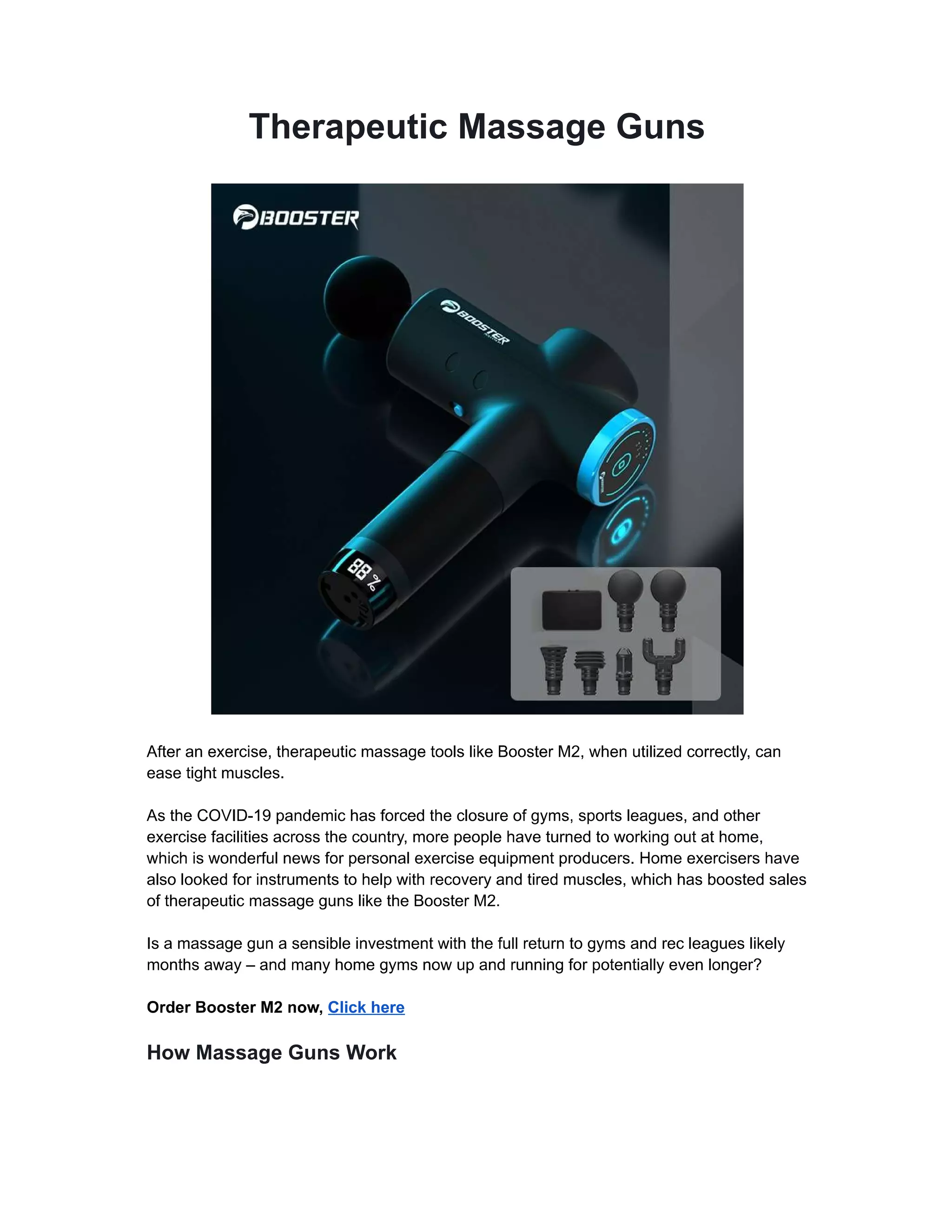 Therapeutic Massage Guns PDF