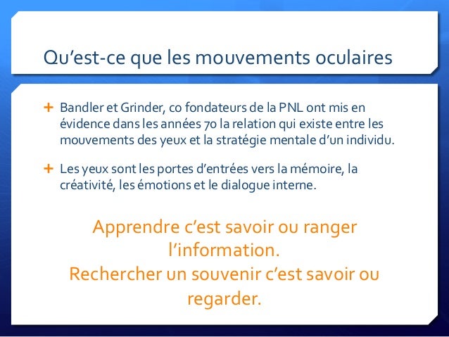 Booster sa mémoire avec les mouvements oculaires