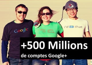 +500 Millions
de comptes Google+
www.flickr.com/photos/thomashawk/6714960287/

 