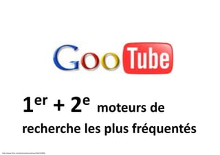 er
1

+

e moteurs de
2

recherche les plus fréquentés
http://www.flickr.com/photos/dannysullivan/266125099/

 