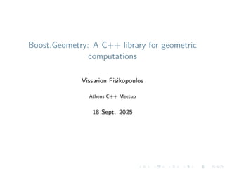 Boost.Geometry: A C++ library for geometric computations | PDF