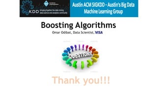 Boosting Algorithms
Thank you!!!
Omar Odibat, Data Scientist,
 
