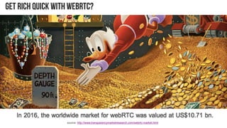 5
GET RICH QUICK WITH WEBRTC?
source: http://www.transparencymarketresearch.com/webrtc-market.html
 