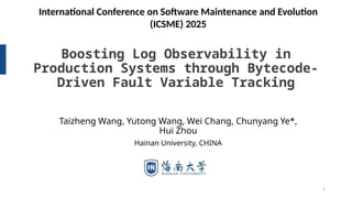 Boosting Log Observability in Production Systems through Bytecode ...