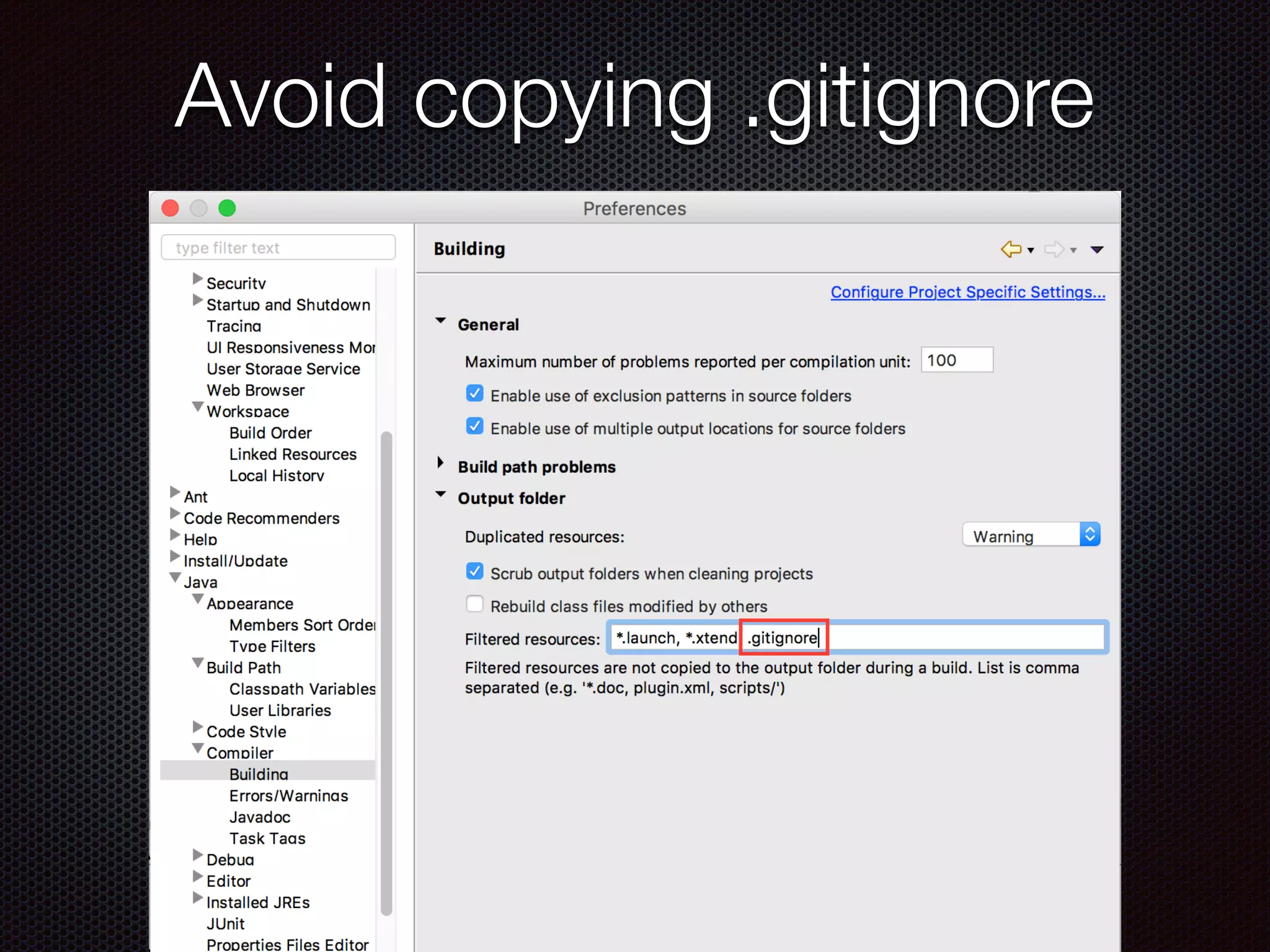 Avoid copying .gitignore
 