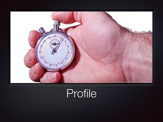 Proﬁle
http://www.stockvault.net/photo/134668/-stopwatch
 