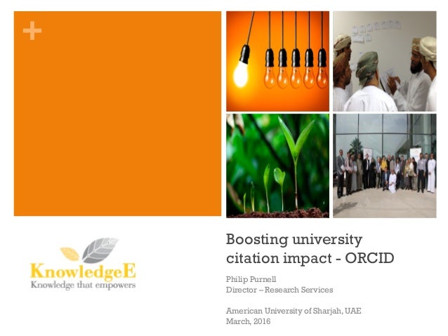 Boosting University Citation Impact using ORCID (P. Purnell)