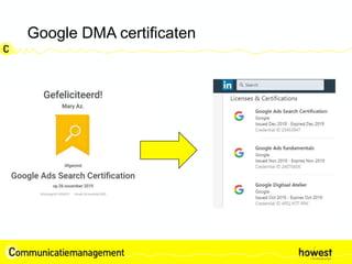 Google DMA certificaten
 