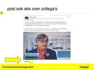 post ook iets over collega’s
 