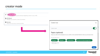 28
creator mode
12/12/2021 Voettekst
 