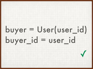 buyer = User(user_id)
buyer_id = user_id
✓
 