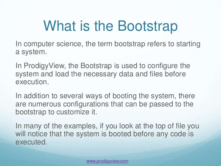 How to configure the Bootstrap in PHP ProdigyView