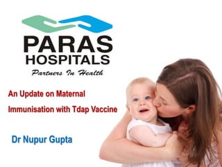 1Copyright © 2014 Well Woman Clinic. All rights reserved. 1
An Update on Maternal
Immunisation with Tdap Vaccine
Dr Nupur Gupta
 