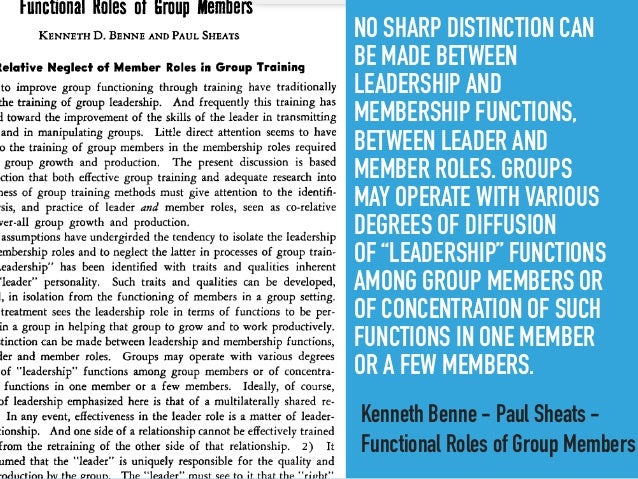 benne and sheats group roles pdf