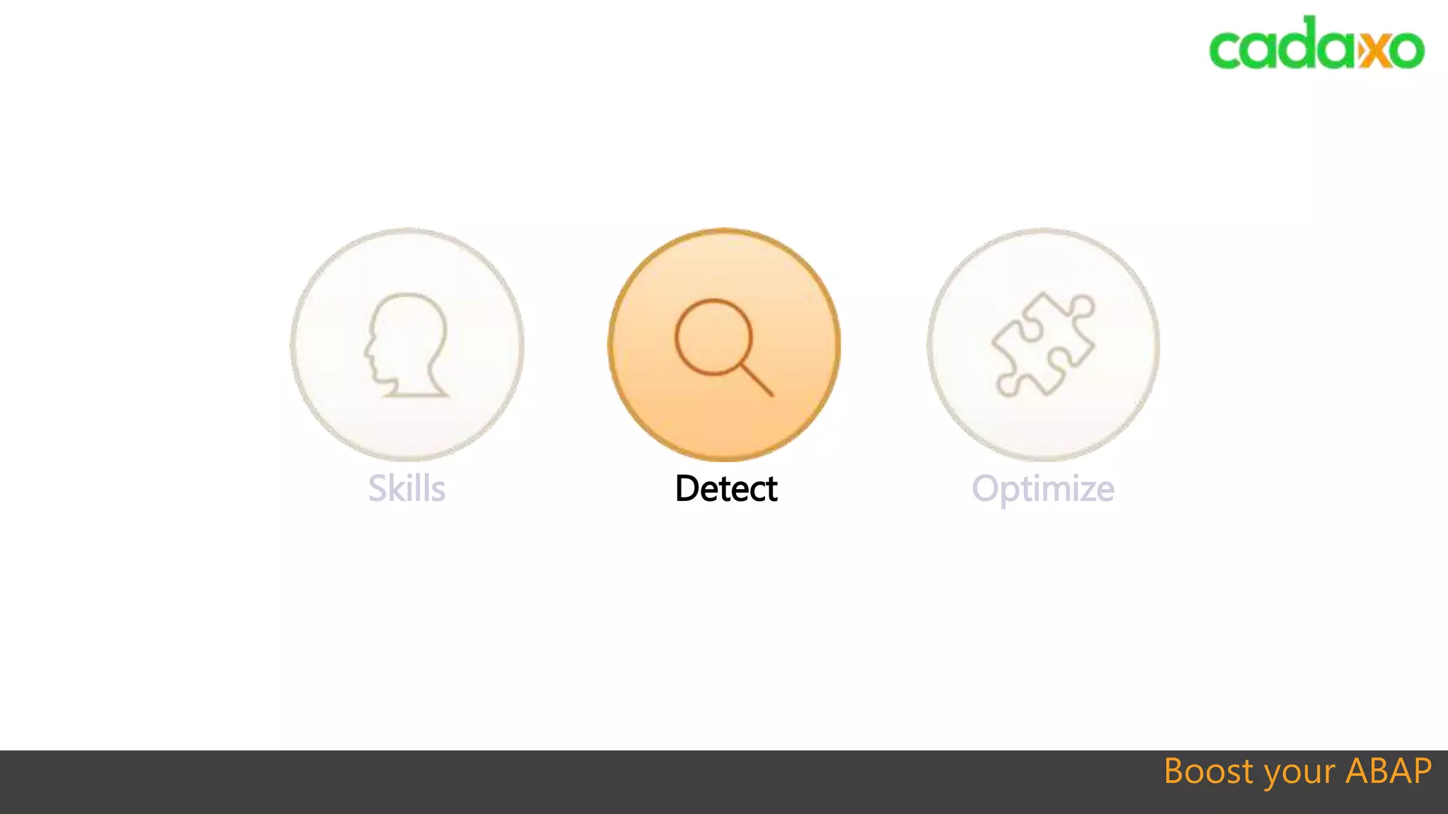 Boost your ABAP
Skills OptimizeDetect
 