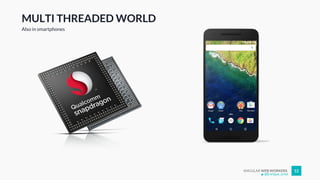 ANGULAR WEB WORKERS 12
MULTI THREADED WORLD
Also in smartphones
@Enrique_oriol
 