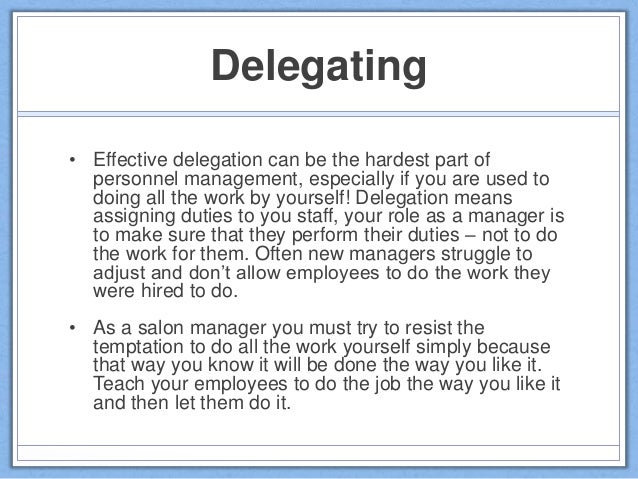 salon manager description