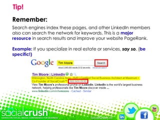DO: You Must Optimize Profile for SEOTakes only a few minutes, and is a shame to miss out on such easy link juice for your business