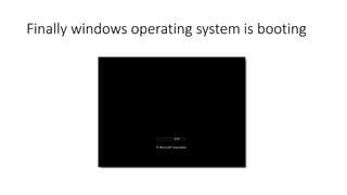 Finally windows operating system is booting
 