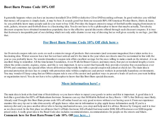 Boot Barn Promo Code 10 Off