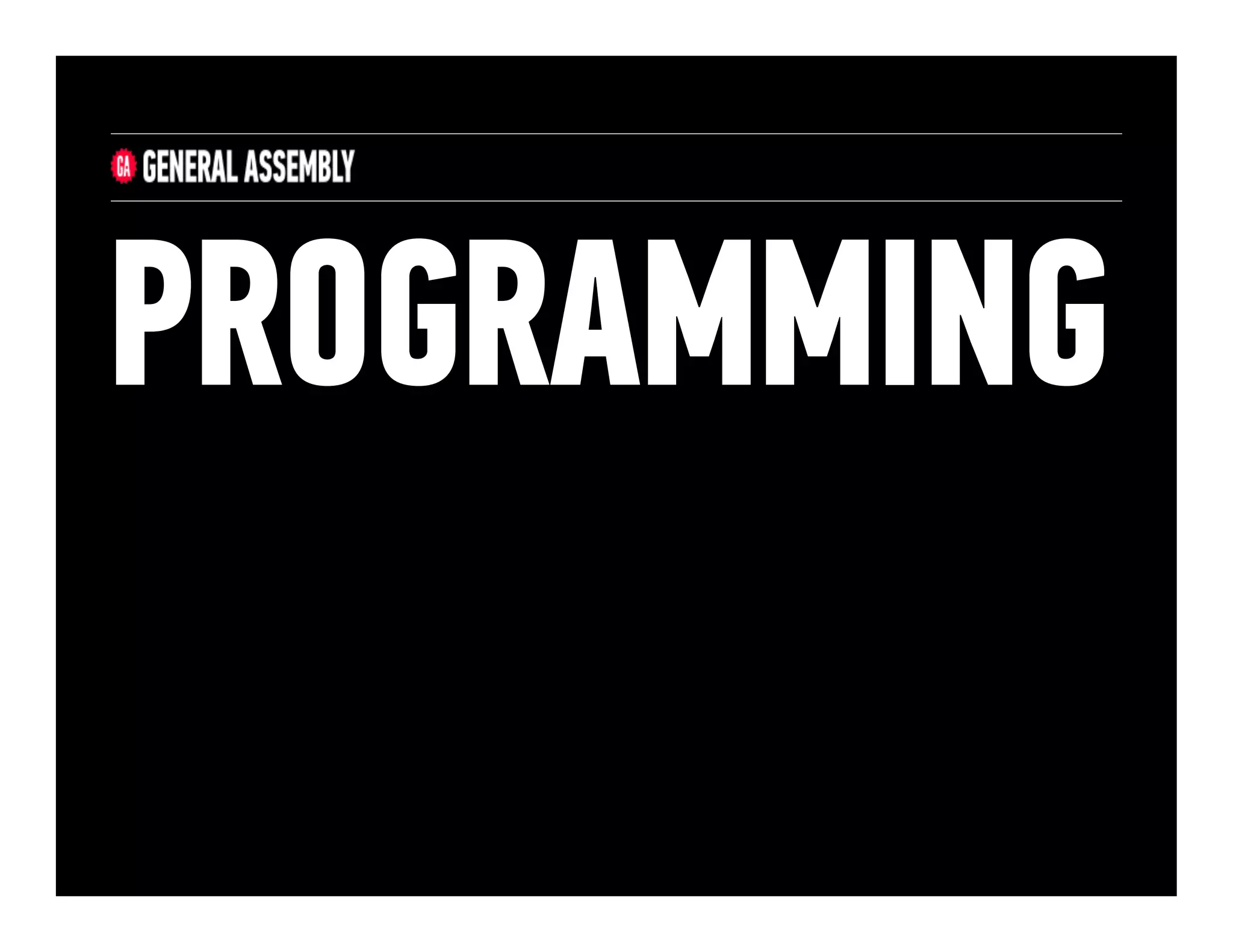 PROGRAMMING

 