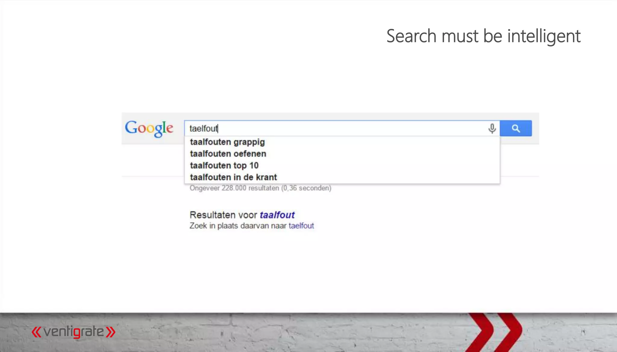 Search must be intelligent
 