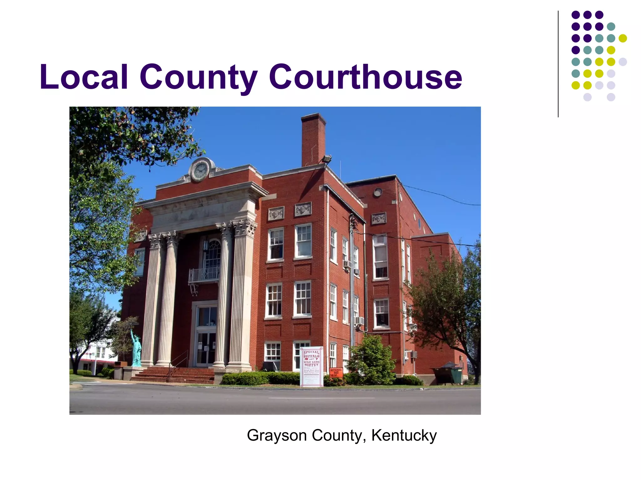 Local County Courthouse Grayson County, Kentucky 