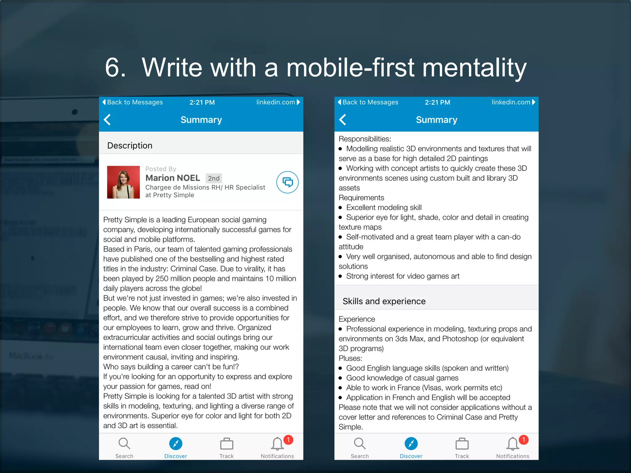 6. Write with a mobile-first mentality
 