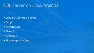 Bootcamp 2017 - SQL Server on Linux | PPTX