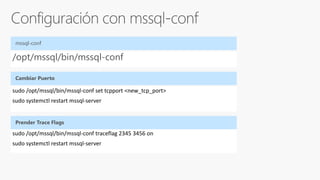 /opt/mssql/bin/mssql-conf
mssql-conf
sudo /opt/mssql/bin/mssql-conf set tcpport <new_tcp_port>
sudo systemctl restart mssq...