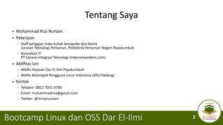 Linux & OSS Bootcamp Dar El-Ilmi 2021