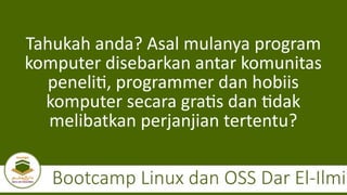Linux & OSS Bootcamp Dar El-Ilmi 2021