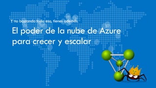 El poder de la nube de Azure
para crecer y escalar
Y no bastando todo eso, tienes además
 