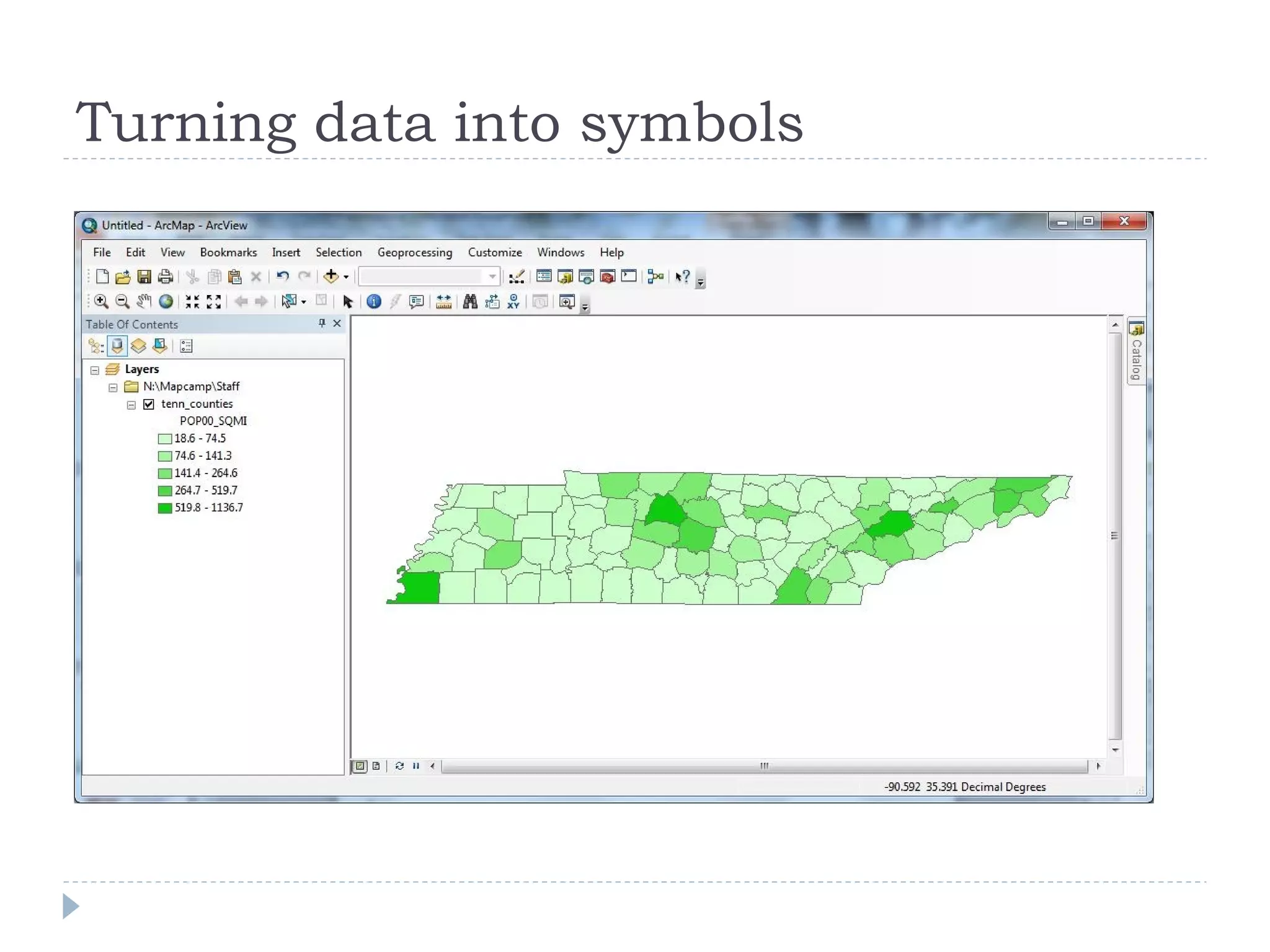 Turning data into symbols
 