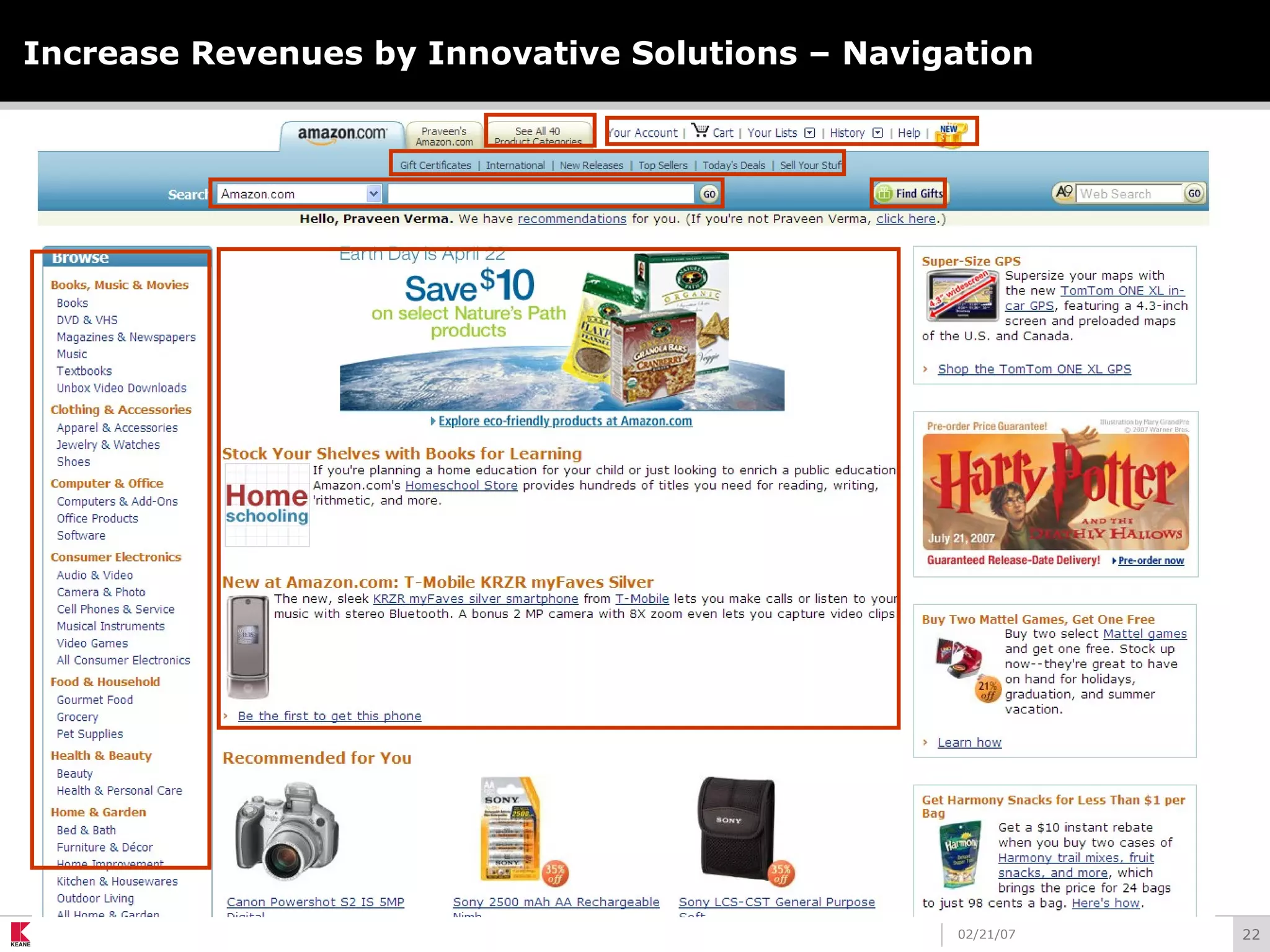 2202/21/07
Increase Revenues by Innovative Solutions – Navigation
 