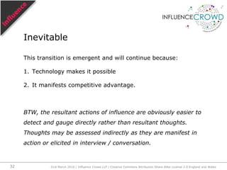 We don’t measure for measurement’s sake, but because: People perform / behave as they are measured